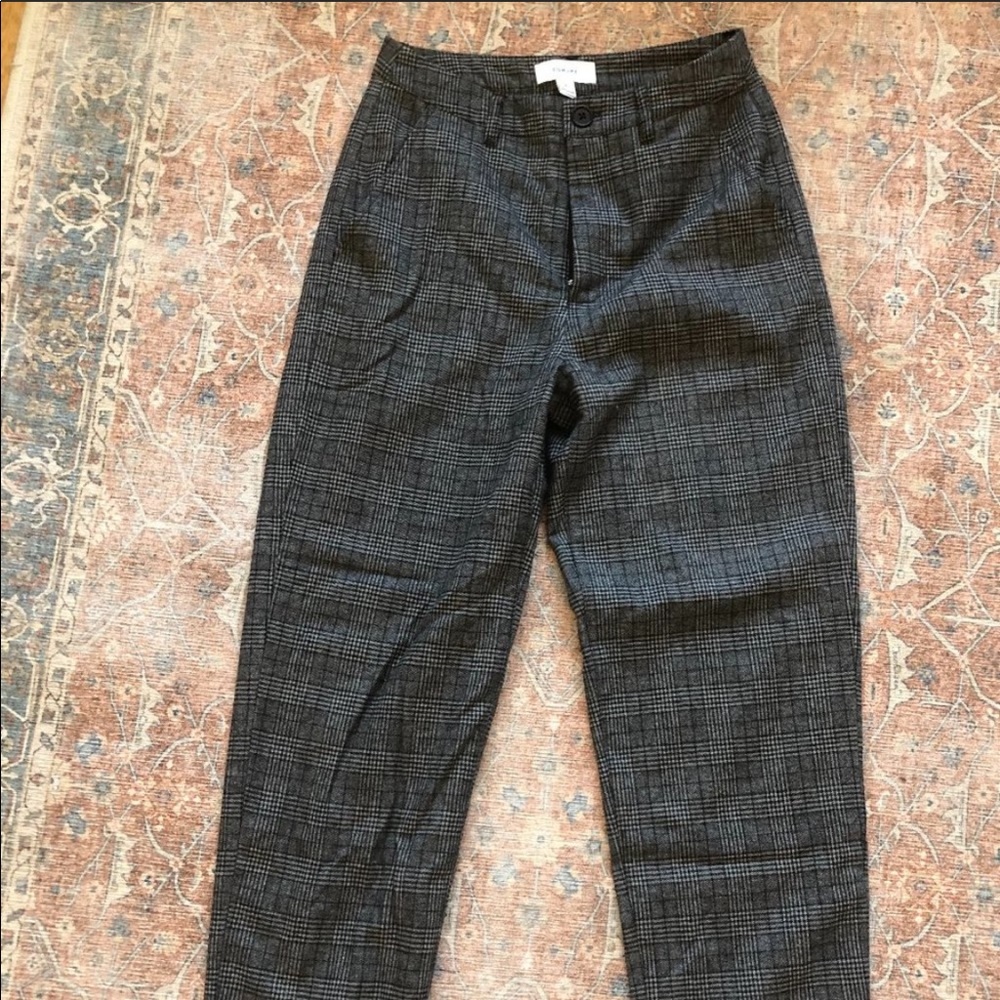 Plaid Trouser Pants Size S Comune